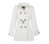 Breizh Ocean - CARNAC waterproof raincoat, Trench cut, removable hood - Women - from XS to 3XL (Navy, XL)