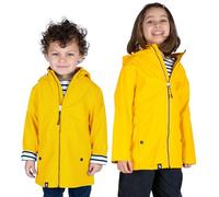 Breizh Ocean - LANNION children's waterproof raincoat, striped jersey lining with stand-up collar - Mixed, boy or girl - from 1 to 14 years old (Yellow, 3 years)