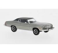 BREKINA 19734 HO Scale Ford Gran Torino Silver And Dark Gray 1976