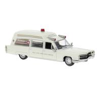 Brekina 19778 Cadillac Miller Meteor Ambulance, 1966, Palo Alto, H0, New 2025