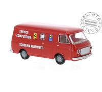 Brekina 34466 Fiat 238 Van Red Livery Scuderia Filipinetti in 1:87 Scale H
