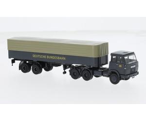 Brekina 82261 - 1/87 Henschel F161 Flatbed/Plane-Sz Der Deutsche Bundesbahn