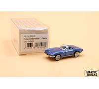 Brekina Chevrolet Corvette C2 Cabrio, blue met. offen No. 18028 1:87 /BRN2175