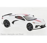 Brekina PCX870673 Chevrolet Corvette C8 White, Red, 2020, H0 New 2024