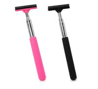 Brelet 2 PCS Auto Rearview Mirror Wiper, Small Squeegee for Windshields, Shower Doors, Bathroom Mirrors and Countertops
