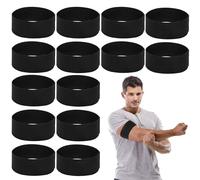 Brelet 24 Pcs Black Arm Bands,Elastic Arm Band for Captain,Black Mourning Armband,Ideal for Football, Basketball,Cycling and Shooting. Also,a Fitting Accessory for Funeral Condolences