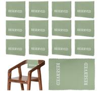 Breling 12 Pcs Reserved Chair Signs Church Pew Wedding Reserved Seating Signs Seat Cover 17 x 11.81 Inches Party Supplies for Guests Celebrations Receptions Bridal Shower Decoration (Sage Green)