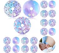Breling 24 Pack G Tube Button Covers Cotton Pads for Feeding Support G Tube Accessories, Unicorn Feeding Button Pads Supplies Nursing Breast Supplies for Women