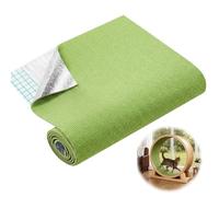 Breling Cat Wheels Mat Replacement Pad Exercise Wheel 144.5 x 14.55 Inch Cuttable Cat Scratching Carpet Pet Engaging Track Treadmill Accessories for Indoor Running, Training(Green,Solid Color)