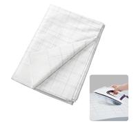 Breling Fusible Interfacing with Grid Nonwoven Layout Iron On Polyester/Rayon Lightweight Interfacing for DIY Crafts Supplies(White,48 Inch X 4 Yard,Medium Weight)