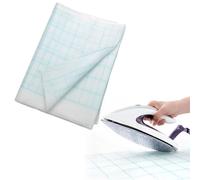 Breling Fusible Interfacing with Grid Nonwoven Layout Iron On Polyester/Rayon Lightweight Interfacing for DIY Crafts Supplies(White,48 Inch X 2 Yard,Light Weight)