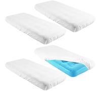 Breling Kids Air Mattress Fitted Sheets Compatible with Intex Cozy Kidz (Sheet Only) Toddler Inflatable Mattress Sheets for Kids Sleepover Party Travel Camping Airbed(White,4 Pcs)