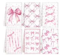 Breling Set of 6 Kitchen Towels Vintage Themed Dish Towel Bathroom Decorative Rustic Cloths Tea Towels for Kitchen Bathroom Home Cooking Housewarming Gifts, 14 x 21 inch