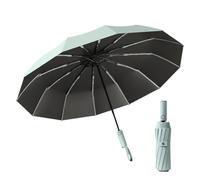 Brellux Umbrella, 264 Ribs Waterproof & Windproof Compact Umbrella, Portable Durable UV Protection Umbrellas with Strong Fiberglass Frame, Automatic Folding Travel Umbrellas for Wind & Rain(Green)