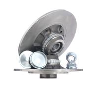 2x Brake disc solid 08.5834.37 BREMBO for RENAULT CLIO Mk II