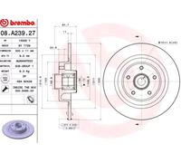 2x Brake disc solid 08.A239.27 BREMBO for RENAULT VEL SATIS ESPACE Mk IV