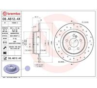 Brembo 08.A612.4X Brake Disc 2 Pieces Rear Fits Mercedes C-Class T-Model Coupe