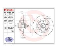 BREMBO 08.A753.37 Brake Disc Rotors