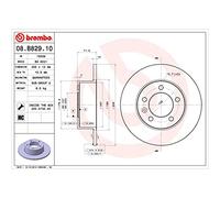 Brembo 08.B829.10 Rear Brake Disc - Set of 2