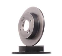 2x BREMBO 08.C650.11 Brake Disc Rear Solid Braking System Fits Hyundai i10