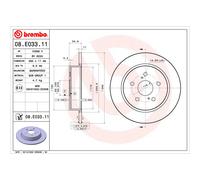 Brake Disc TOYOTA C-HR 1.2 08.E033.11