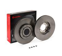2x Brake Discs Pair Vented fits VW UP 1.0 Front 2011 on 256mm Set Brembo Quality