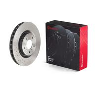 2x Brake Discs Vented Grooved Front 324mm 09.8485.1X Brembo 40206CD000