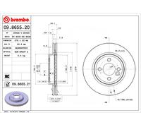 BREMBO Brake disc MINI 09.8655.21 34116774984 Brake rotor,Brake discs,Brake rotors