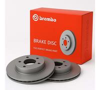 Brake Disc x2 Front Fits Citroen C2 Enterprise C-Elysee DS3 Ds Brembo 09.8695.11
