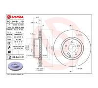 BREMBO UV Coated Brake Disc 09.9481.11