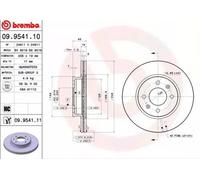 BREMBO 09.9541.11 Brake disc