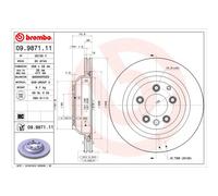 BREMBO 09.9871.11 Brake Disc Rear Fits Audi Q7 Porsche Cayenne VW Touareg