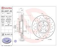 BREMBO 09.A427.2X 2x Brake Discs Front Ø300mm perforated/vented Compatible with FORD MONDEO IV Turnier BA7 1500159 1514427 7G911125DA