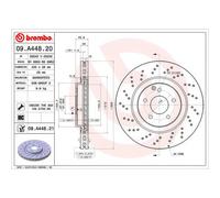 BREMBO 09.A448.21 Brake Disc Front Vented Fits Mercedes-Benz CLK CLK 200 CGI