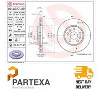 Brembo 09.A727.21 Brake Disc Front Fits Mercedes-Benz Citan Renault Kangoo