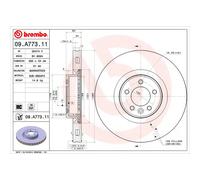 RANGE ROVER SPORT Single Brembo Coated Brake Disc Front 2013-