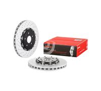 Brembo Front Brake Discs 2 Piece Vented Grooved 355mm Pair - 09.A804.33