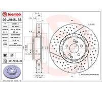 Brembo 09.A945.33 Brake Disc Front Fits Mercedes-Benz AMG GT C-Class CLS E-Class
