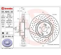 Brembo 09.A945.33 Brake Disc Front Fits Mercedes-Benz AMG GT C-Class CLS E-Class
