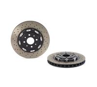 Brembo 09.B085.13 Floating two piece UV Coated Pillar Vented drilled Brake Rotor ABARTH OE# 51885455