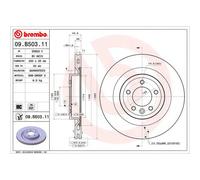 BREMBO 09.B503.11 Brake Disc Rear Fits Land Rover Discovery Range Rover