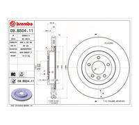 2x Brake Discs Rear Internally Vented Braking Fits Land Rover BREMBO 09.B504.11