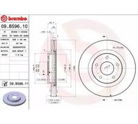 BREMBO 09.B596.11 Brake disc