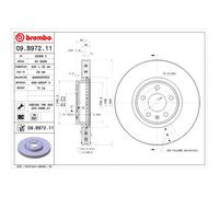 2x Brake Disc Front For Audi A4 Allroad A5 A6 A6 Allroad A7 Q5 BREMBO 09.B972.11