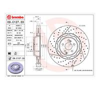 Brembo 09.C127.33 Brake Disc Fits Mercedes-Benz S-Class S 63 AMG 4-matic L1