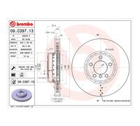 BREMBO 09.C397.13 Brake Disc Front Fits BMW 1 Series 116i 118i 118d xDrive 114i