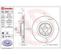 BREMBO Brake Disc Vented Front Axle Braking Fits Jaguar E-Pace 09.C821.11