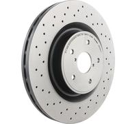 Brembo Prime Line UV Coated Vented Brake Disc - Drilled 09.C828.11 Fits Subaru
