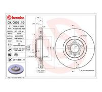 BREMBO 09.C895.11 Brake Disc Front Internally Vented Fits Audi A6 Allroad A8