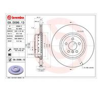 BREMBO 09.D096.13 Brake Disc Rear Fits BMW 2 Series 3 Series 4 Series iX Toyota